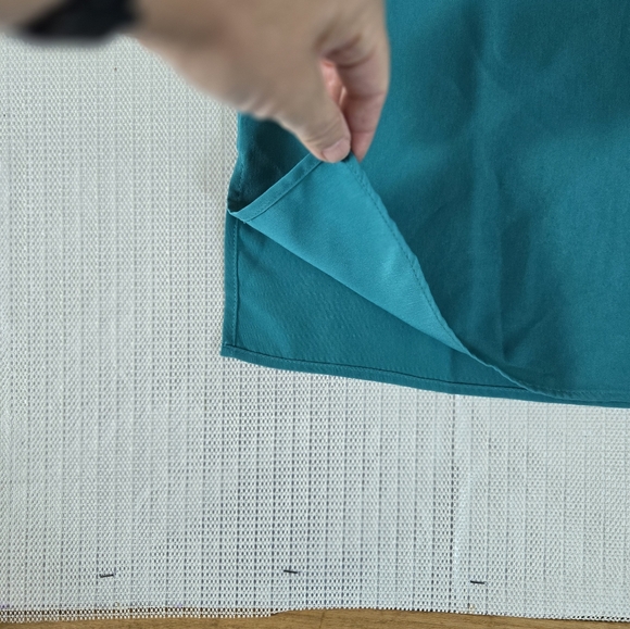 Teal Vintage Bedford Fair Women’s Classic Teal Blue Blouse Medium Petit NWT - Picture 2 of 11